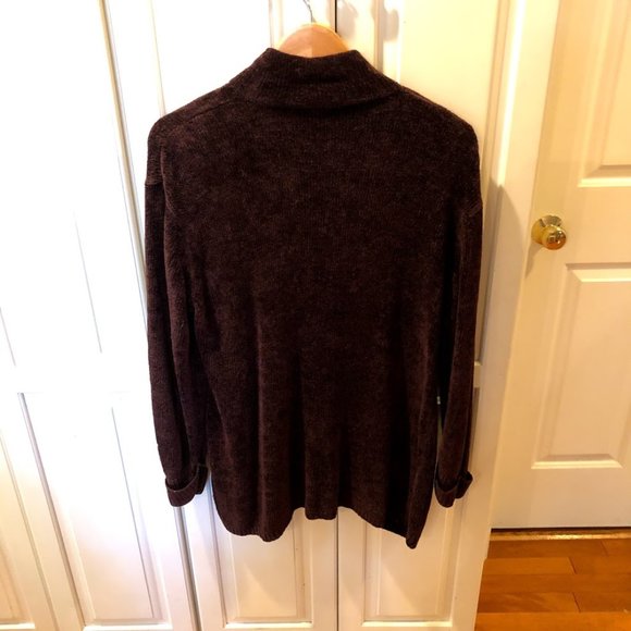 Lord & Taylor Knit Full Zip Sweater SOFT Large - Picture 5 of 5